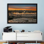 Jerusalem Sunset Over Temple Mount Wall Art