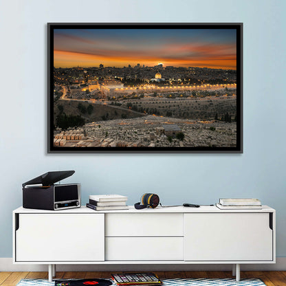 Jerusalem City Sunset Wall Art