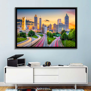 Atlanta City Skyline Wall Art