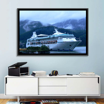 Misty Docked Cruise Ship Wall Art