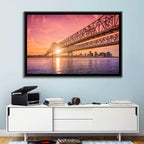 Crescent City Connection at Sunset Wall Art