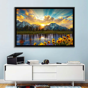 Grand Tetons Mountains Reflection Wall Art