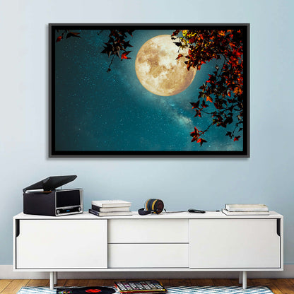 Autumn Moon with Milky Way Wall Art