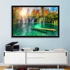 Autumn Waterfalls at Plitvice Lakes Wall Art