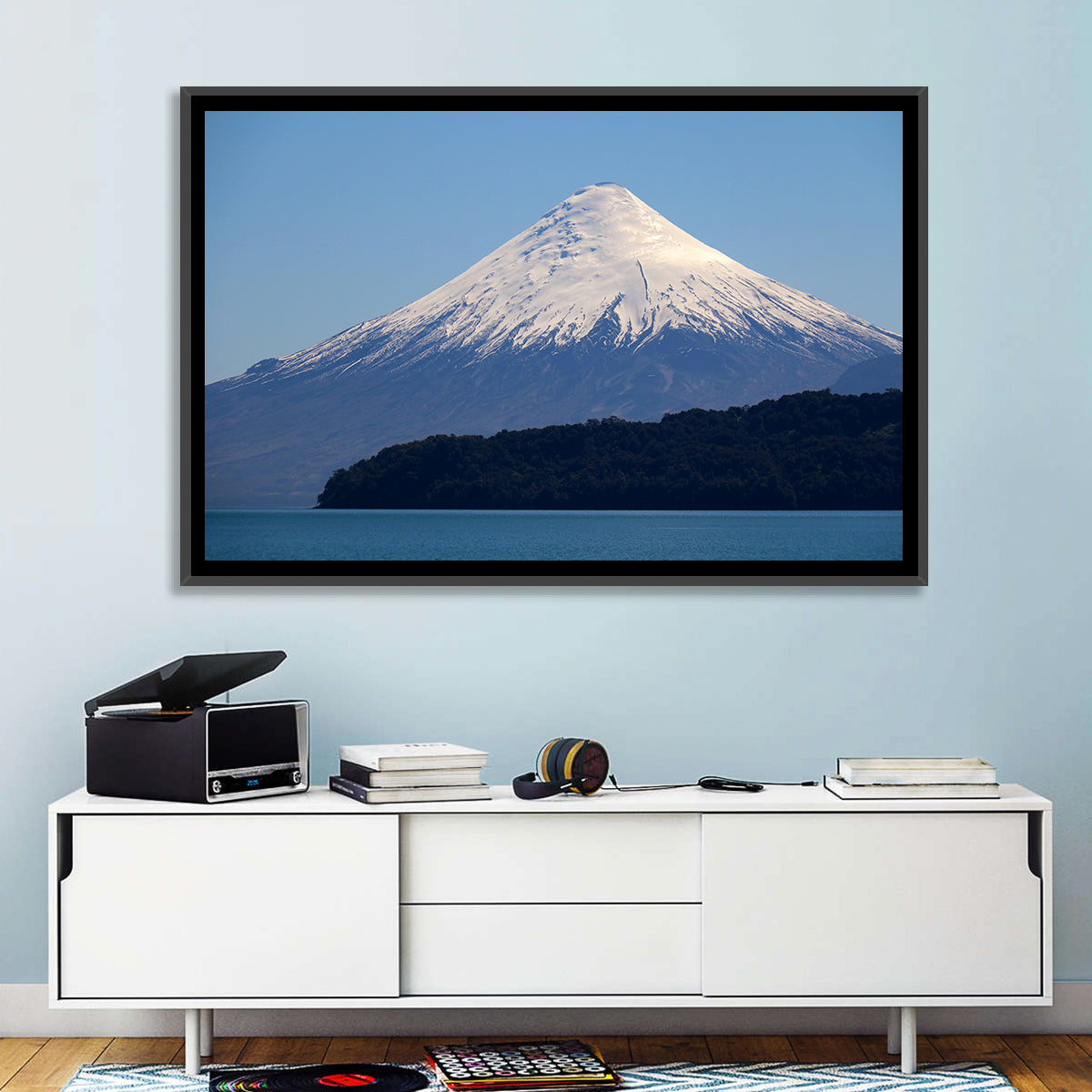 Snow-capped Osorno Volcano Over Lake Wall Art