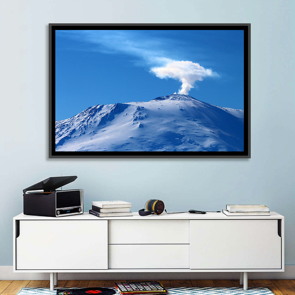 Mount Erebus Summit Wall Art in a room, landscape