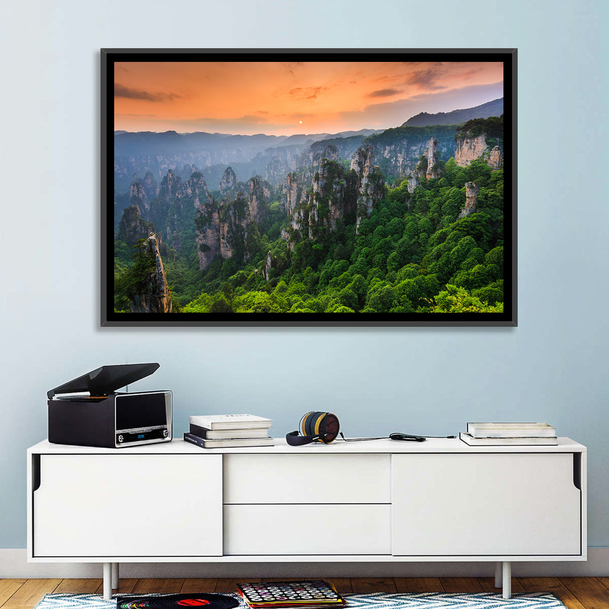 Zhangjiajie Forest at Sunset Wall Art
