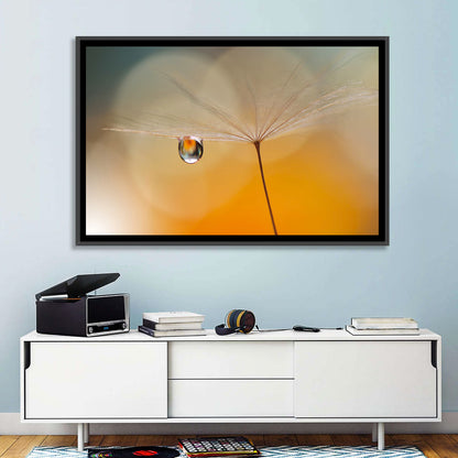 Dandelion Seed with Droplet Wall Art