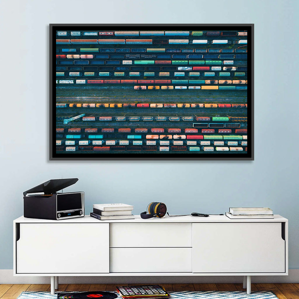 Aerial Freight Train Lines Wall Art