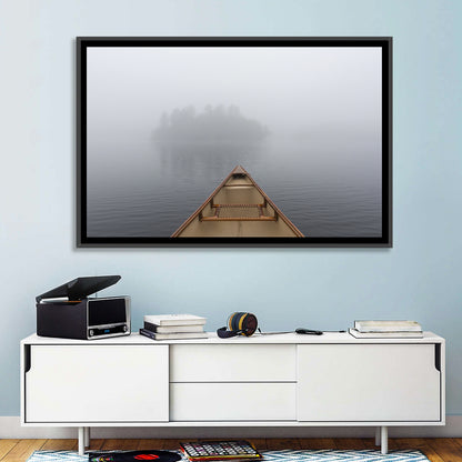 Canoe on Misty Ontario Lake Wall Art