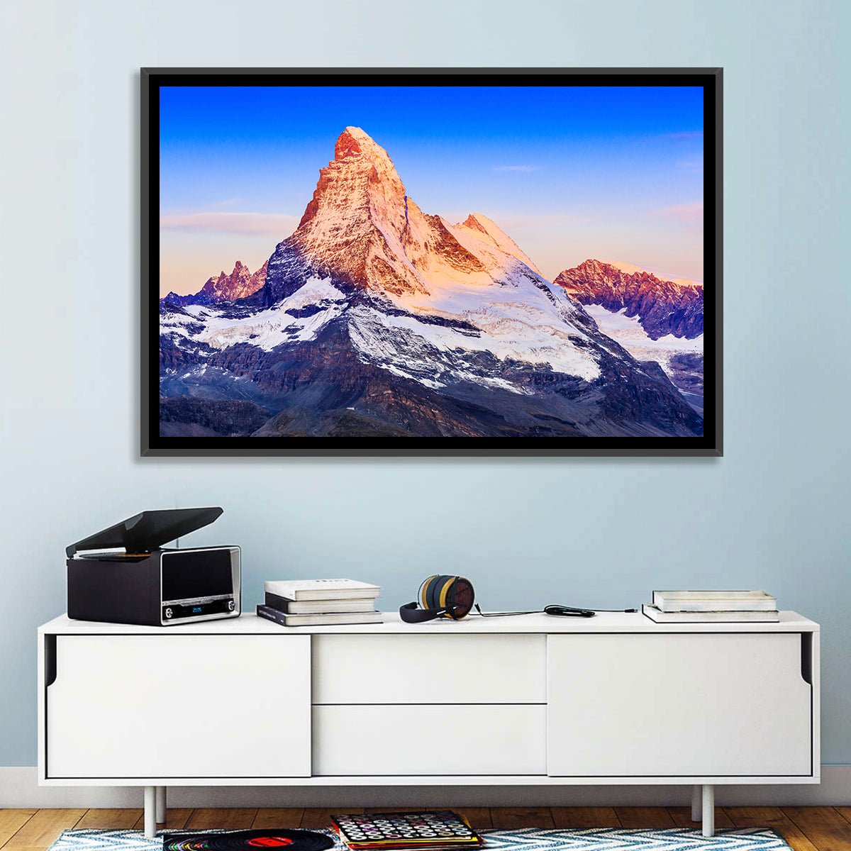 Matterhorn Sunrise Wall Art in a room, landscape