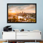 Vilnius Skyline at Golden Hour Wall Art