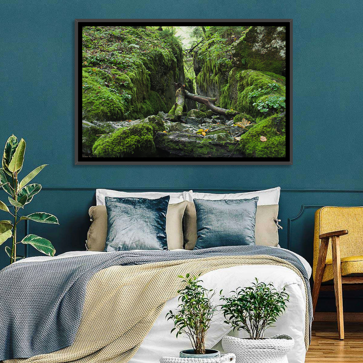 Kammersee Mossy Cleft Wall Art in a room, landscape