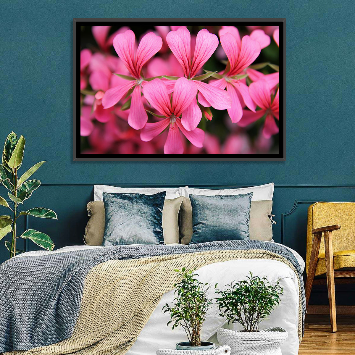 Pink Geranium Close Up Wall Art
