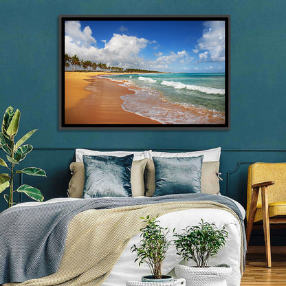 Palm Lined Tropical Coast Wall Art