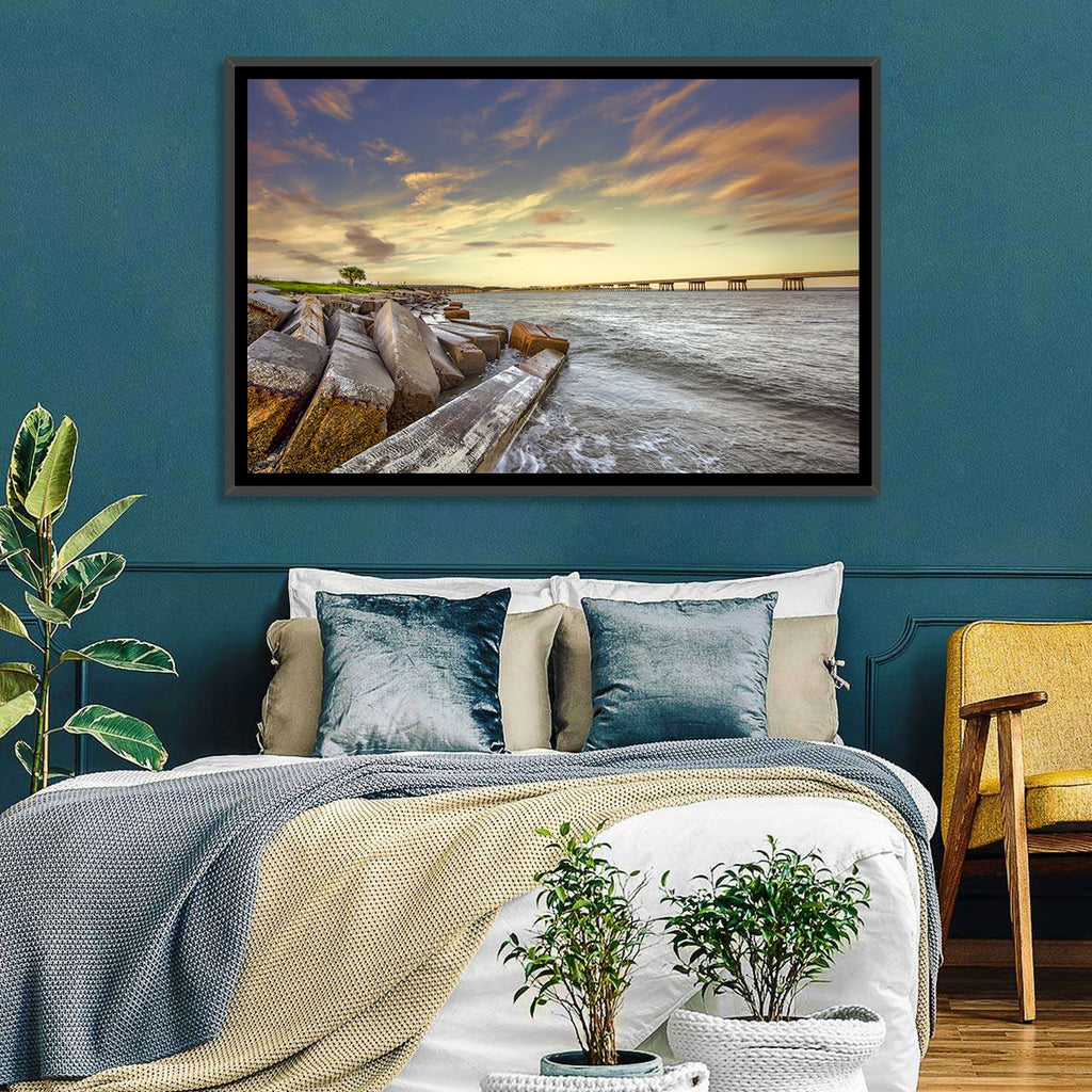 Nassau County Causeway at Sunset Wall Art