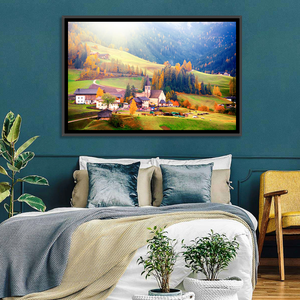 Santa Maddalena Golden Hour Wall Art