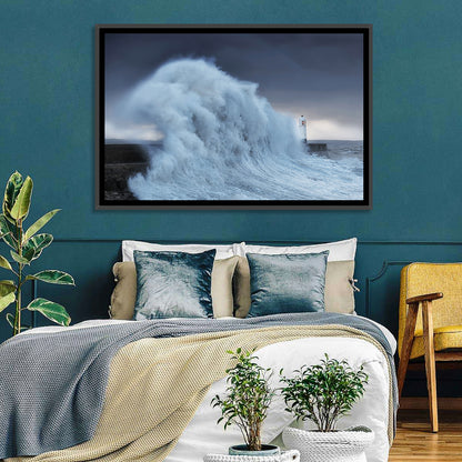 Lighthouse in a Sea Storm Wall Art