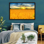 Wheat Field Sunset Wall Art
