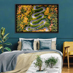Autumn Winding Forest Road Wall Art