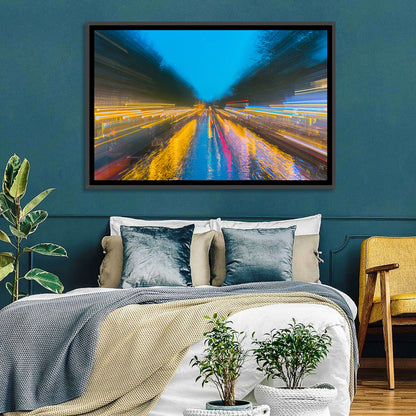 Canal Reflections at Night Wall Art