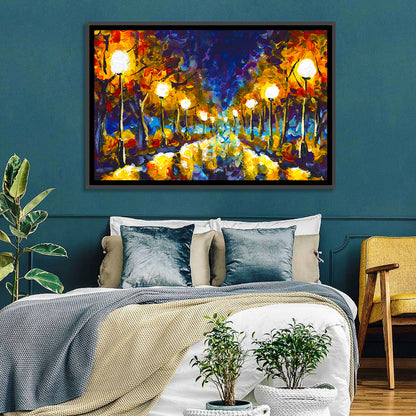 Autumn Evening Park Path Wall Art