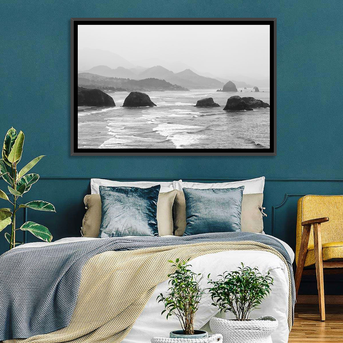 Haystack Rock, Cannon Beach Wall Art in a room, landscape
