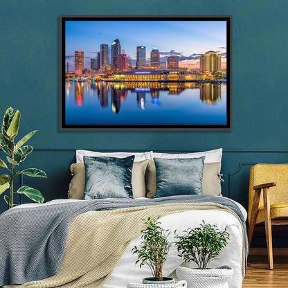Tampa Twilight Skyline Wall Art