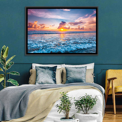 Sunburst Ocean Wave Wall Art