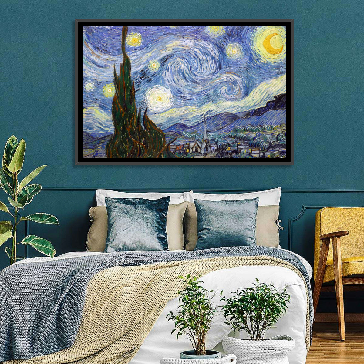 Starry Night Over Saint-rémy Wall Art