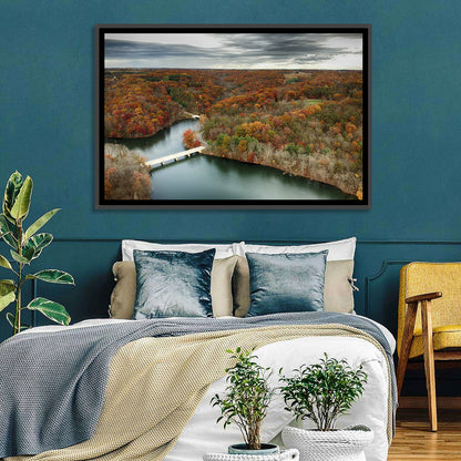Seneca Lake Aerial View Wall Art
