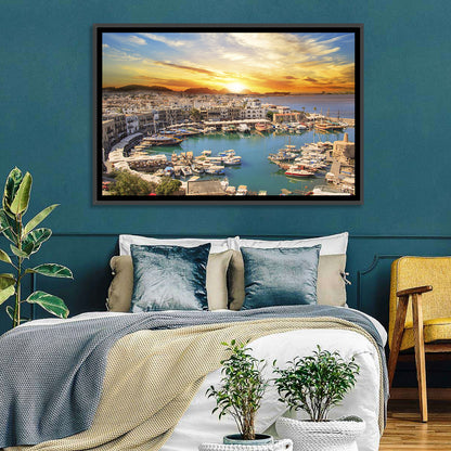 Kyrenia Harbour at Sunset Wall Art