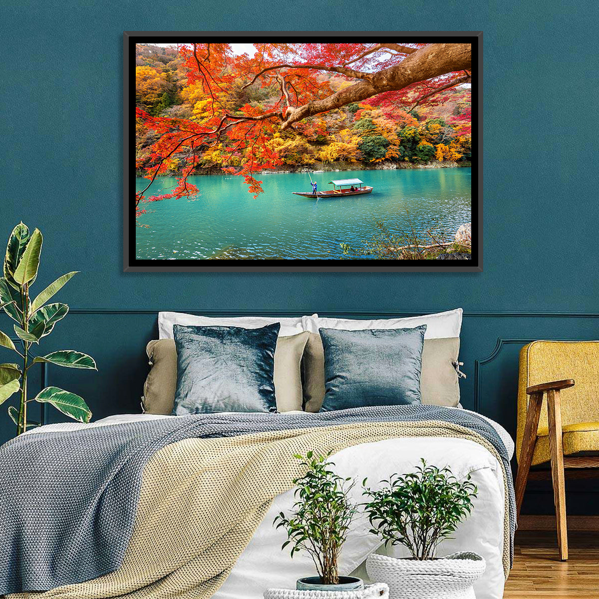 Hozugawa River, Kyoto Wall Art in a room, landscape