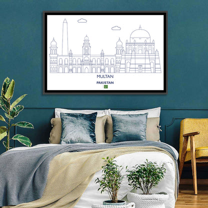 Multan Skyline with Shah Rukn-e-alam Wall Art