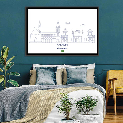 Karachi Skyline with Mazar-e-quaid Wall Art