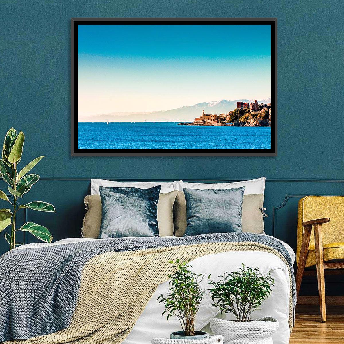 Genoa Coastal Seascape Wall Art