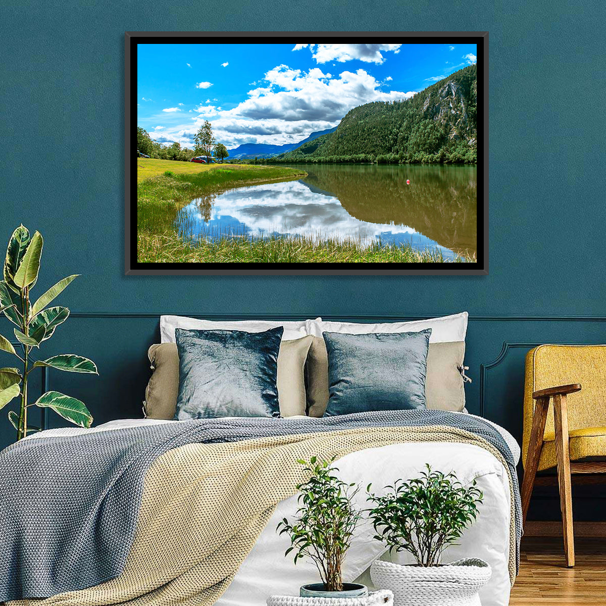 Lake Mjosa Reflection Wall Art