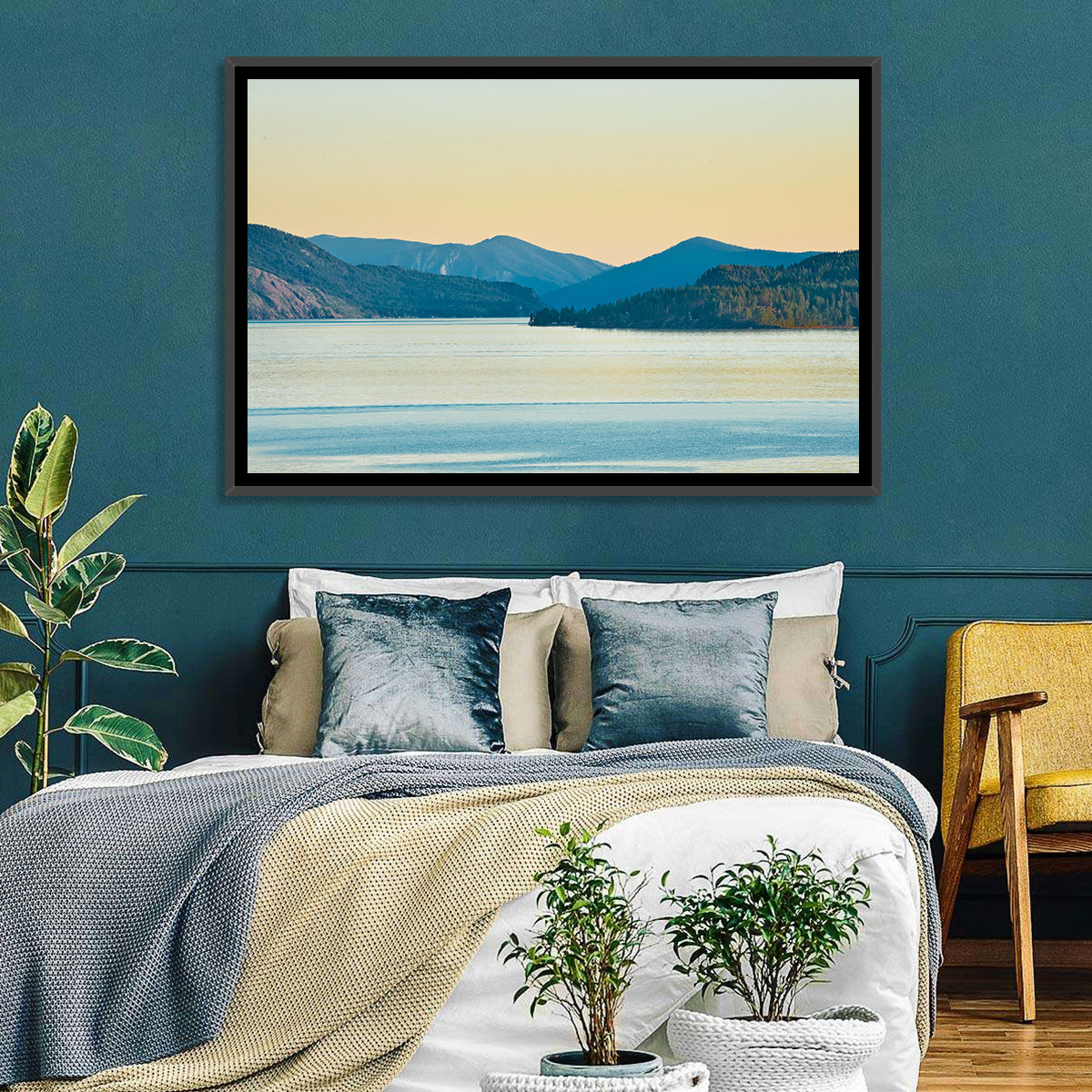 Lake Pend Oreille at Golden Hour Wall Art