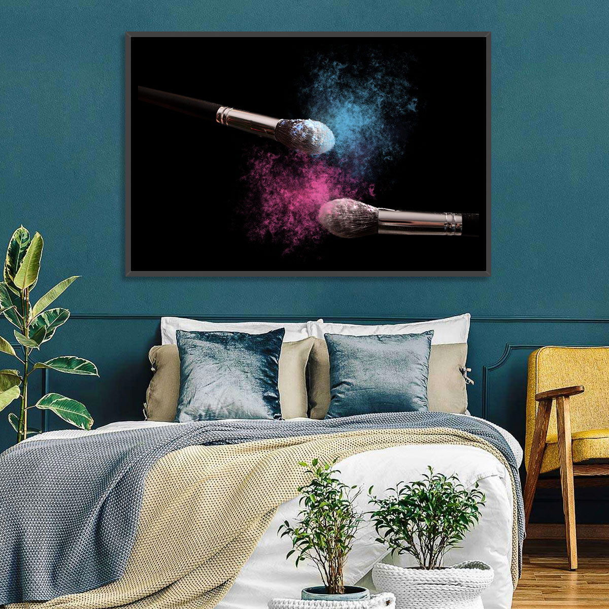 Powder Burst Makeup Brushes Wall Art