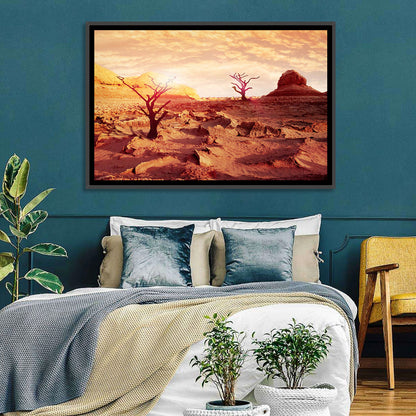 Gnarled Trees at Desert Sunset Wall Art