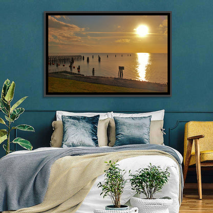 Lake Okeechobee Sunset Pier Wall Art