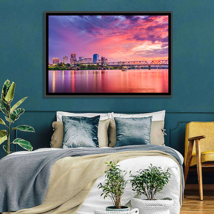 Little Rock Sunset Skyline Wall Art