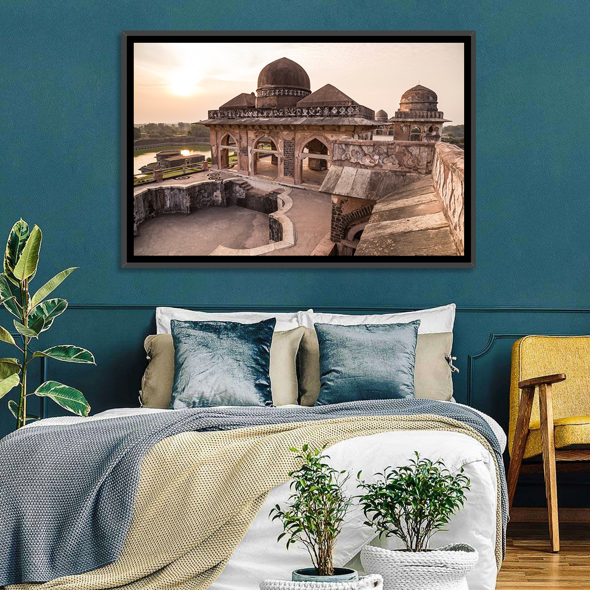 Jahaz Mahal, Mandu India Wall Art in a room, landscape