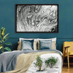 Ink Swirl Monochrome Abstract Wall Art