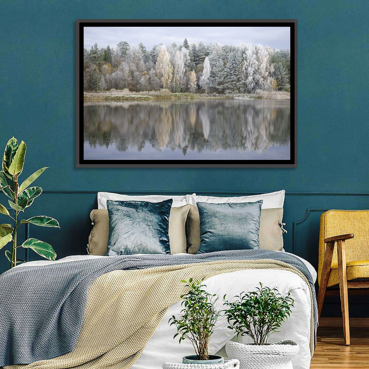 Pskov Region Forest Lake Wall Art
