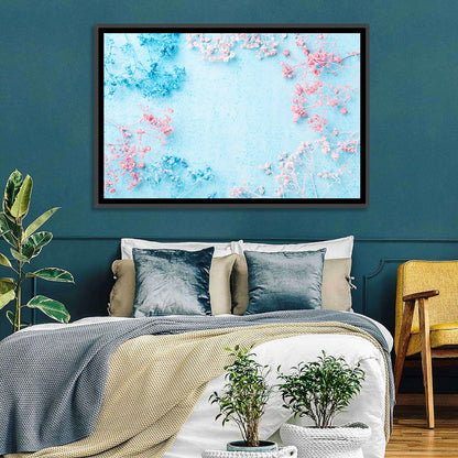 Dyed Babys Breath Arrangement Wall Art