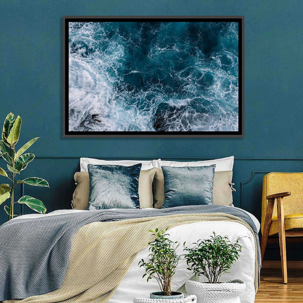 Aerial Swirling Ocean Waves Wall Art