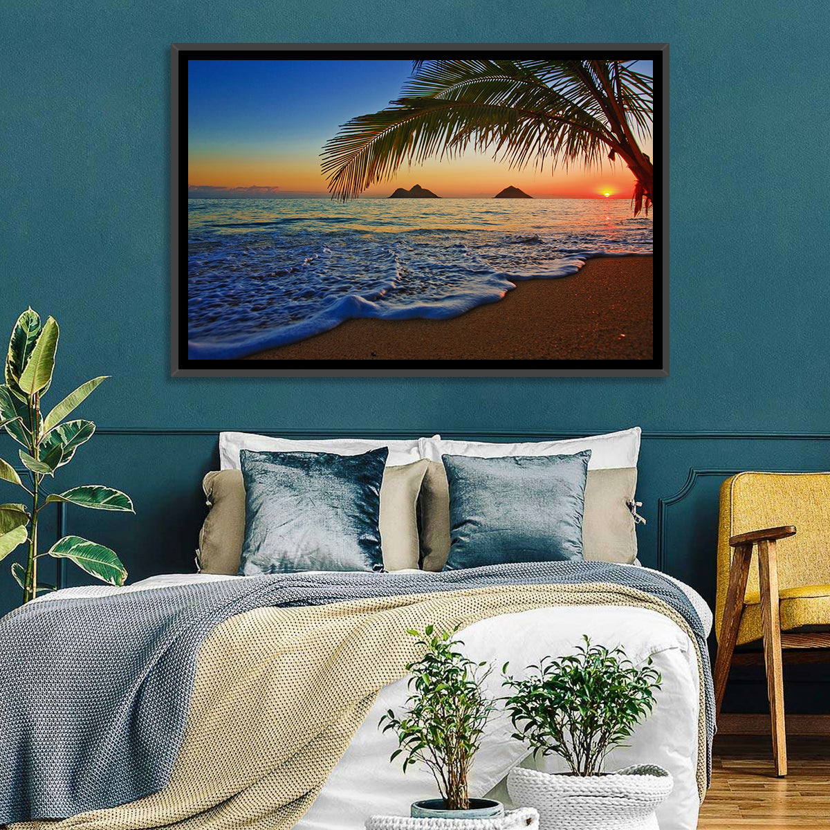 Lanikai Sunset Over Mokulua Islands Wall Art