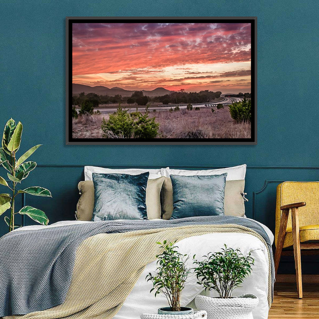 Sunset Curve on Texas Highway 16 Wall Art