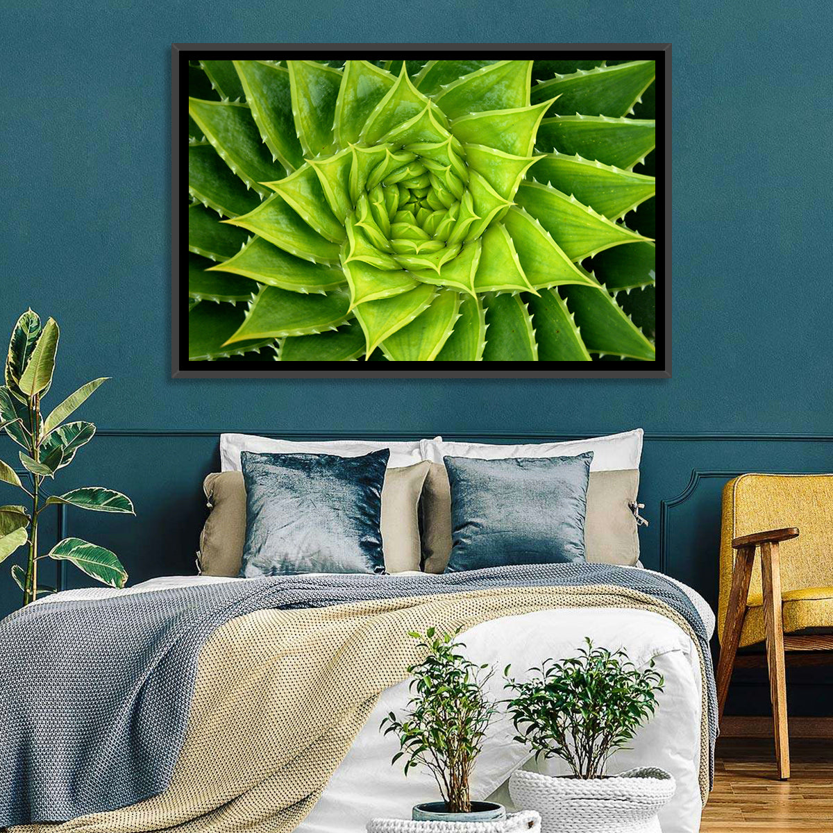 Spiral Aloe Succulent Wall Art